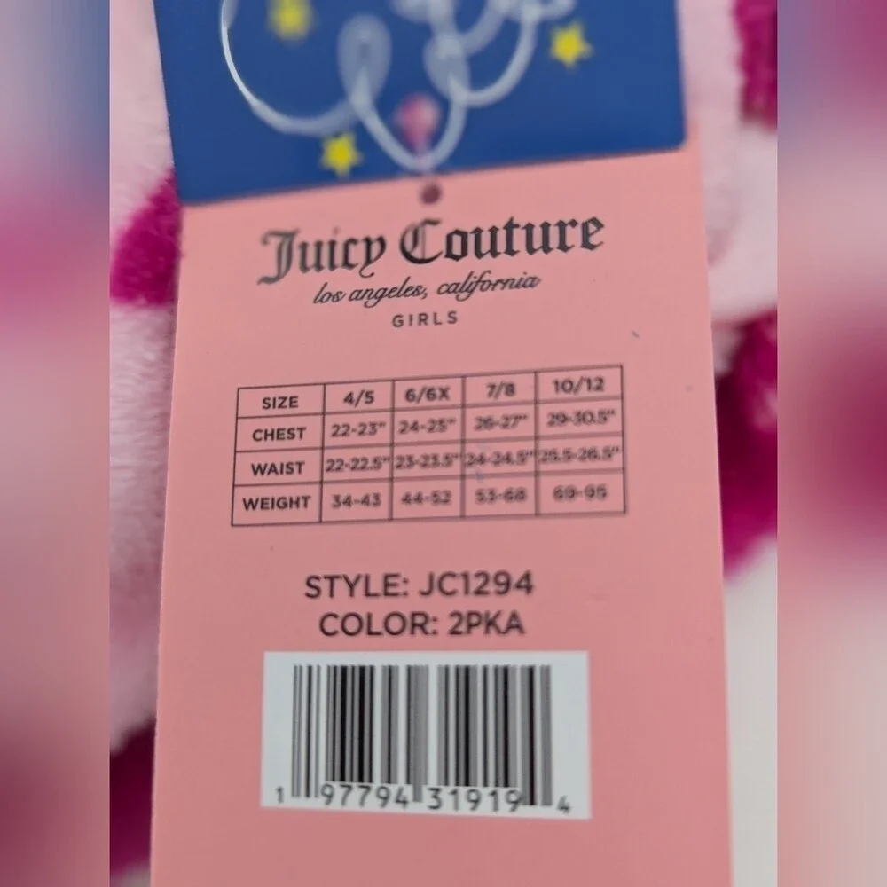 NWT Juicy Girls (4/5) 2-Pack Fleece Pyjama Bottoms/Boxers/Sleep Set